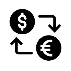 Currency Exchange Money Convert Icon Design