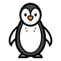 penguin on a white