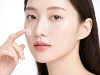 Fototapeta premium close up women face for skin beauty ads