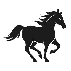 black horse vector illustration