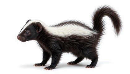 Obraz premium Adorable Baby Skunk: A Close-Up Portrait