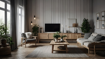 Scandinavian style living room photograph