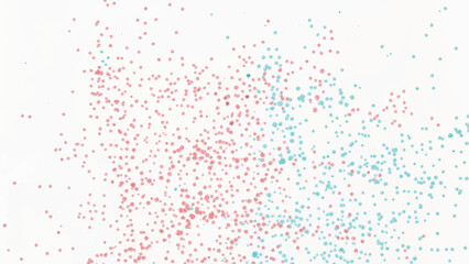 Abstract dot pattern in pastel colors spreading across a clean white background