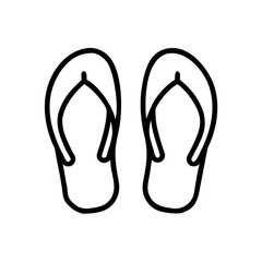 Flip Flop Beach Sandal Icon Design