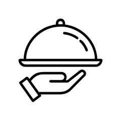 Fototapeta premium Food Tray Meal Serving Icon Design