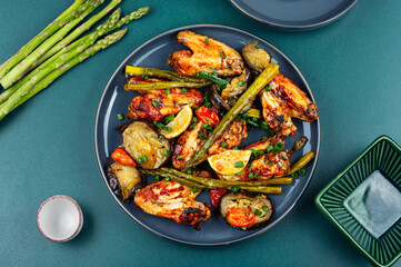 baked chicken wings.