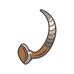 Goat Horn Curved Animal Horn Icon Design