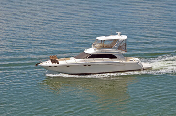 High-end Cabin Cruiser on the Florida Intra-Coastal Waterway