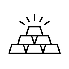 Gold Ingot Precious Metal Icon Design