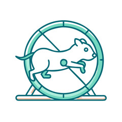 Hamster Wheel Pet Exercise Icon Design