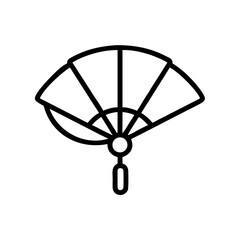 Hand Fan Folding Cooling Fan Icon Design