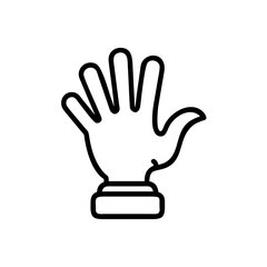 Handprint Palm Stamp Icon Design