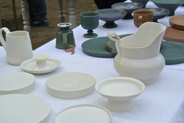 tableware in antique market