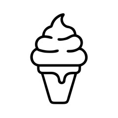 Ice Cream Dessert Cone Icon Design
