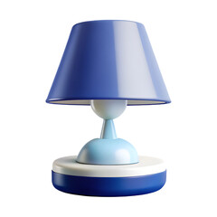 a high end smart bedside lamp glowing gently