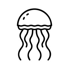 Jellyfish Sea Creature Icon Design