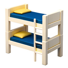 wooden bed modern bunk bed frame with no mattress in white