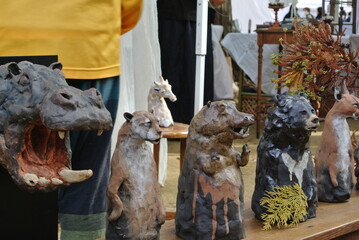 animal figurine in antique market