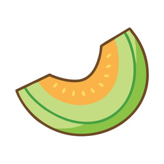 Melon Sliced Fruit Icon Design