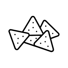 Nachos Tortilla Chips Icon Design