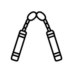 Nunchucks Martial Arts Weapon Icon Design