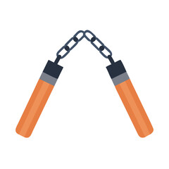 Nunchucks Martial Arts Weapon Icon Design