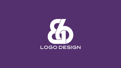 Obraz premium Stylish B6 Typography Logo Design – White Letters on Solid Purple Background, Modern and Creative Branding Icon for Digital Agencies, Personal Brands, and Startups