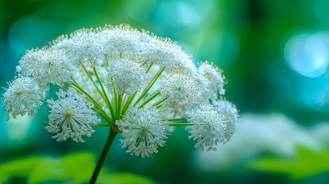 Hemlock, or Conium maculatum, is a plant identified by its small white flowers and is known for being toxic, poisonous, and deadly
