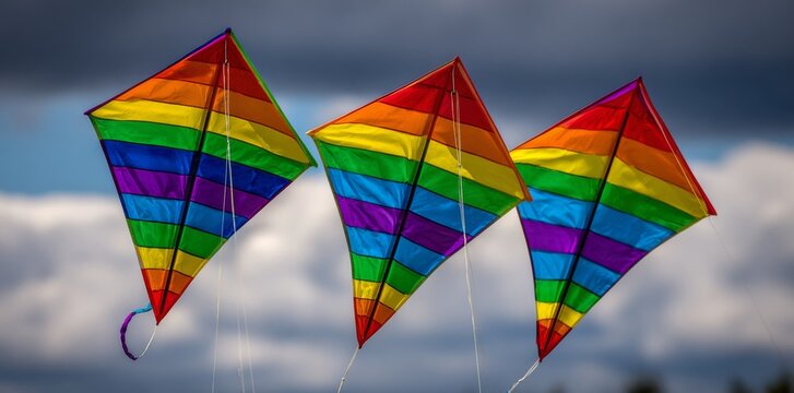 A sunny day is perfect for flying a vibrant and colorful kite high in the blue sky, creating a fun and memorable outdoor experience