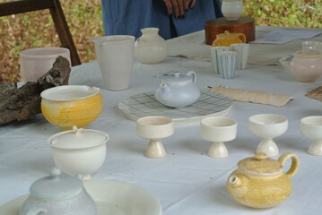 tableware in antique market