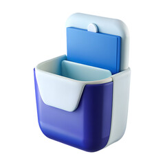 blue box isolated on white