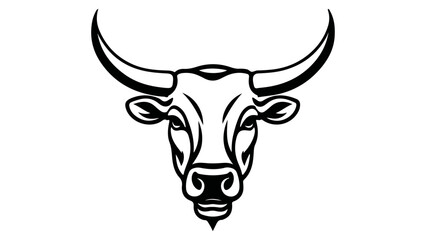 head of a bull with open mouth vector illustration