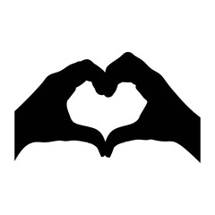 Obraz premium Heart hands gesture vector illustration for love symbol, valentine's day, and romance design projects