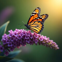 Naklejka premium Monarch's Delicate Perch