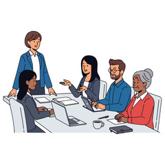 group of business people meeting – Professional Vector Illustration