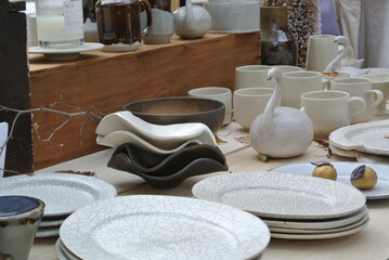 tableware in flea market