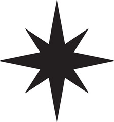 Silhouette vector of a Christmas star symbol. Ideal for holiday decorations, festive designs, and seasonal artwork.