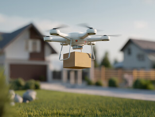 Autonomous Delivery Drones Transporting Packages in Urban and Suburban Environments