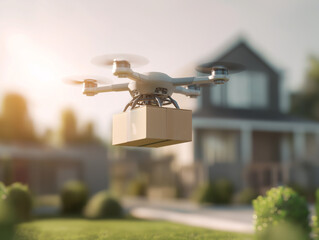 Autonomous Delivery Drones Transporting Packages in Urban and Suburban Environments