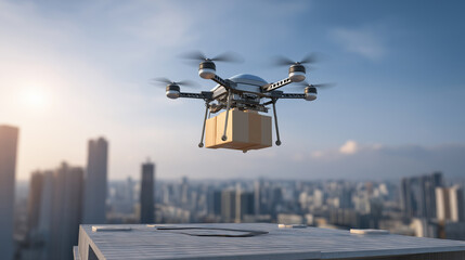 Autonomous Delivery Drones Transporting Packages in Urban and Suburban Environments