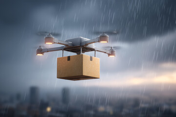 Autonomous Delivery Drones Transporting Packages in Urban and Suburban Environments