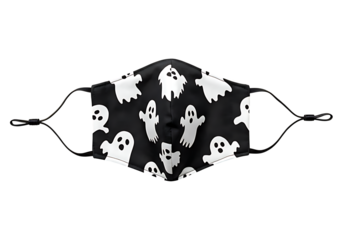Halloween reusable face mask with spooky ghost print for themed seasonal promotions