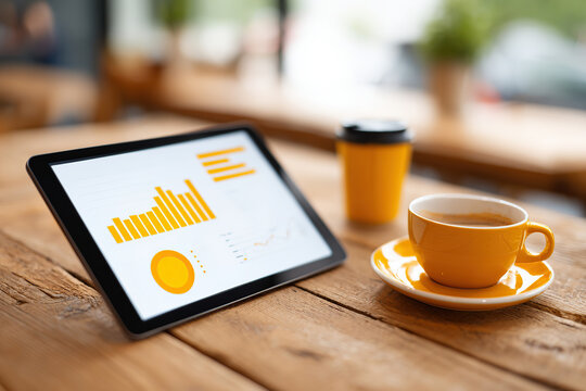 Elder-care dashboard user interface showcasing data insights on a tablet - Powered by Adobe