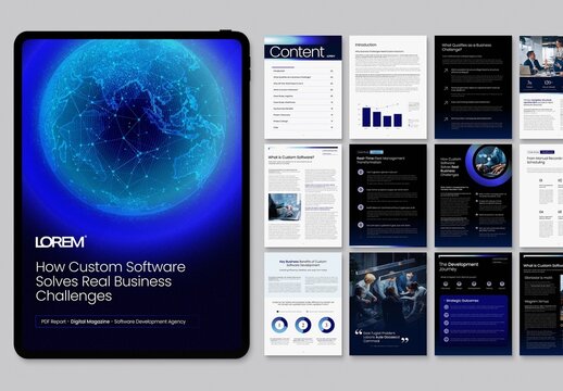 Digital Brochure Template in Software & Technology Theme