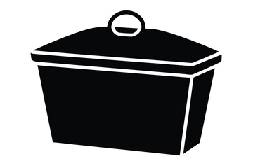 container with lid vector icon