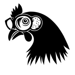 Vector illustration of cartoon hen