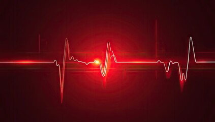 Graphic representation of a heartbeat.
