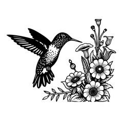 bird and flower