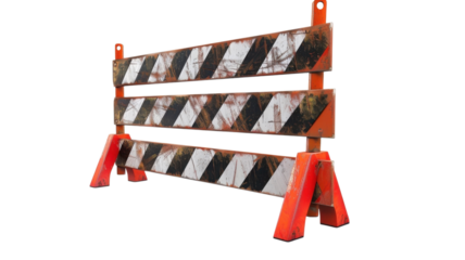 A construction barrier orange