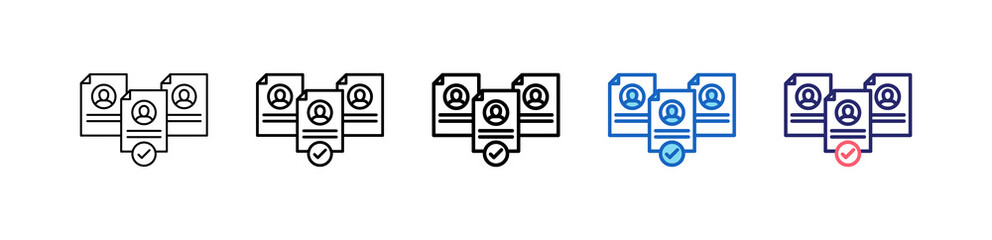 Hire Icon In 5 Different Styles Set Collection.   
